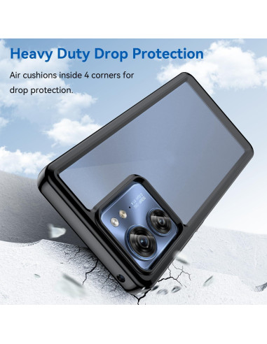 Funda de Cristal para Motorola Edge 2023 - TPU Delgado y PC Duro