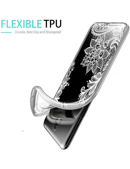 Funda Transparente Floral Sidande para LG Stylo 5 - TPU Delgado Funda Transparente Floral Sidande para LG Stylo 5 - TPU Delgado