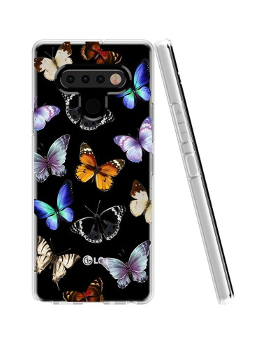 Funda TPU para LG Stylo 6 - Mariposa Colorida, Protección Golpes