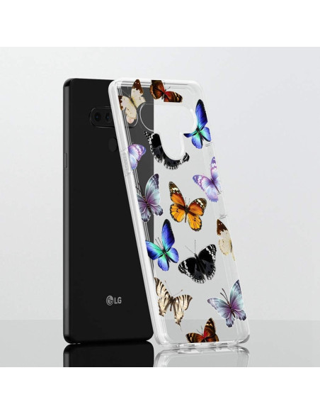 Funda TPU para LG Stylo 6 - Mariposa Colorida, Protección Golpes