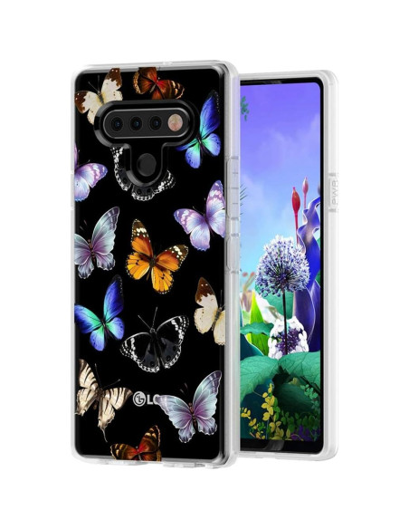 Funda TPU para LG Stylo 6 - Mariposa Colorida, Protección Golpes
