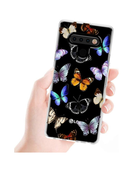 Funda TPU para LG Stylo 6 - Mariposa Colorida, Protección Golpes