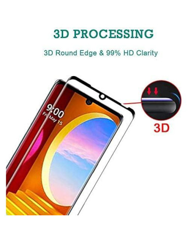 Protector de Pantalla Vidrio Templado Curvo GTElectro LG Velvet 2 Unidades