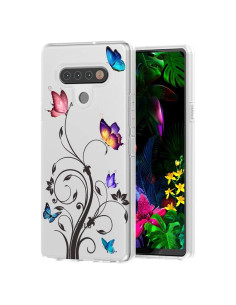 Funda TPU para LG Stylo 6 - Mariposa, Protección a Prueba de Golpes