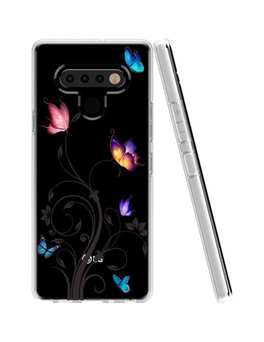 Funda TPU para LG Stylo 6 - Mariposa, Protección a Prueba de Golpes