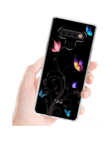 Funda TPU para LG Stylo 6 - Mariposa, Protección a Prueba de Golpes