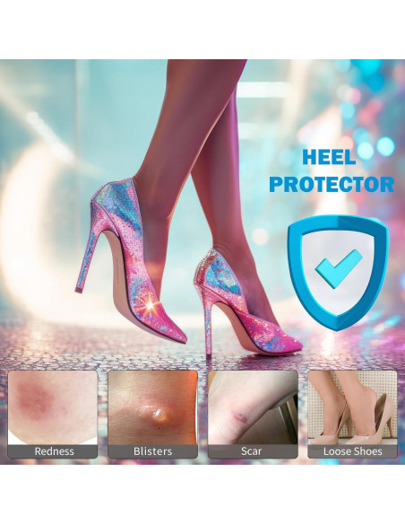 6 Pares Almohadillas de Talón Comfowner - Beige y Negro