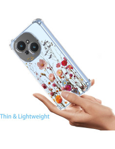 Funda Floral Transparente para Tecno Spark GO 1 y Pop 9 2