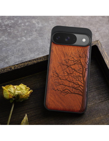 Funda de Madera Carveit para Google Pixel 9 - TPU y Grabado Laser
