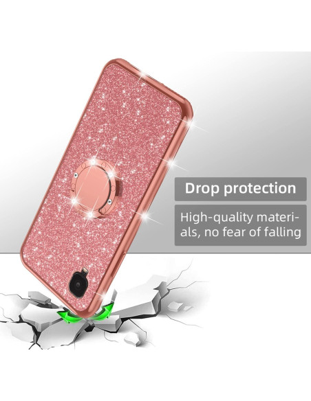 Funda Brillante para TCL A3 A509DL - Oro Rosa, TPU, Soporte