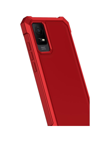 Funda protectora TCL ION X / ION V / TCL 40 Z roja con parachoques Funda protectora TCL ION X / ION V / TCL 40 Z roja con parachoques