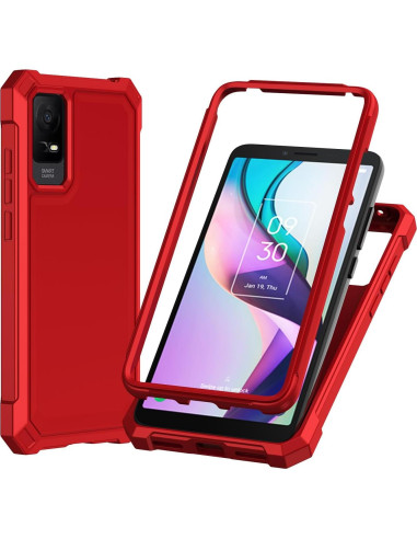 Funda protectora TCL ION X / ION V / TCL 40 Z roja con parachoques