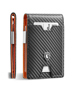 Cartera Slim RFID GSOIAX para Hombre en Fibra de Carbono
