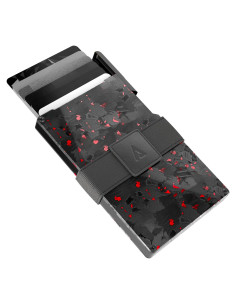 Billetera Slim Statik RFID para Hombres - Fibra de Carbono Roja