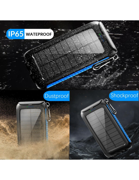 Cargador Solar Portátil Nuynix 20000mAh Impermeable IP67