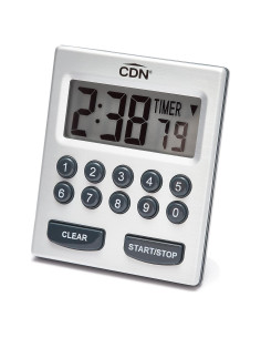 Temporizador Digital de Cocina CDN TM30 con 2 Alarmas y Pantalla Grande
