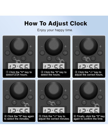 Altavoces Bluetooth Soulion R80 con Reloj Digital y Luz LED