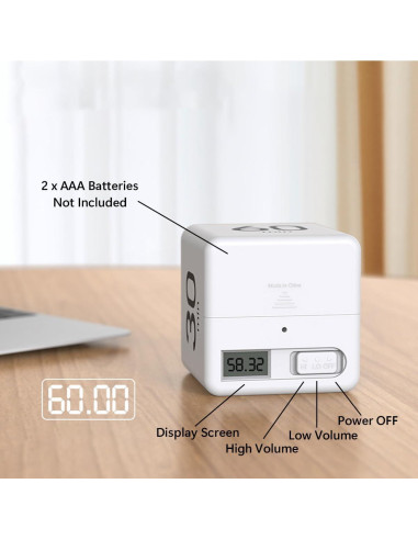 Temporizador Cubo MOBXPAR Blanco 15-20-30-60 Minutos