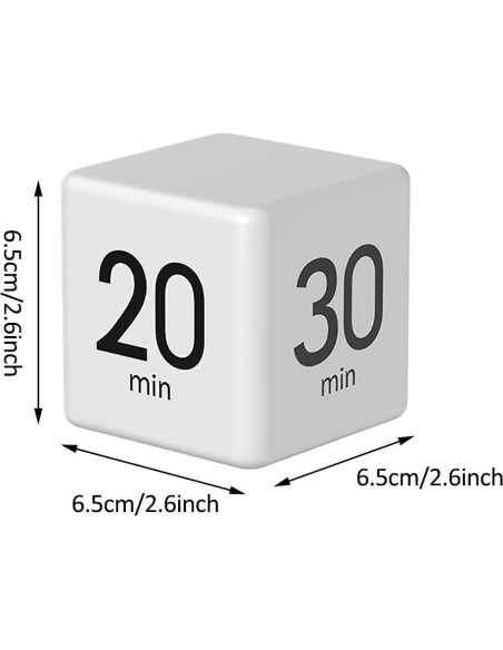 Temporizador Cubo MOBXPAR Blanco 15-20-30-60 Minutos Temporizador Cubo MOBXPAR Blanco 15-20-30-60 Minutos