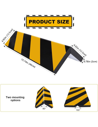 Protector de Pared de Garaje DGSL 2 Piezas Esquinas Espuma
