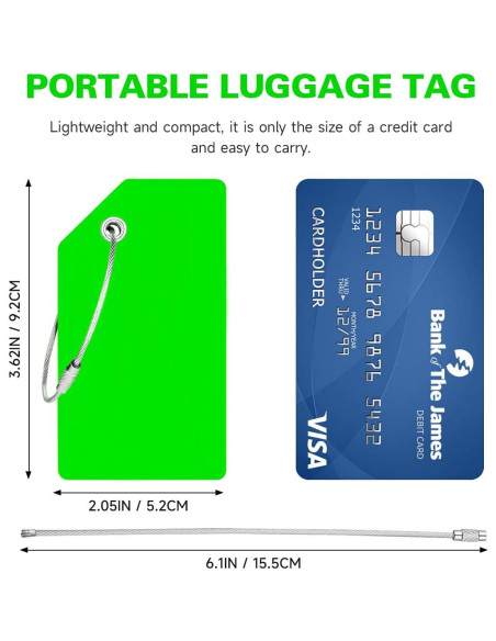 Etiquetas de Equipaje Vavious Silicona Verde 4 Piezas Etiquetas de Equipaje Vavious Silicona Verde 4 Piezas