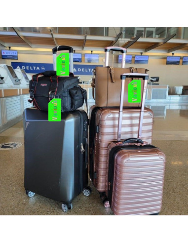 Etiquetas de Equipaje Vavious Silicona Verde 4 Piezas