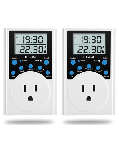 Temporizador Digital TOGOAL T319 con 3 Programas Diarios 1800W