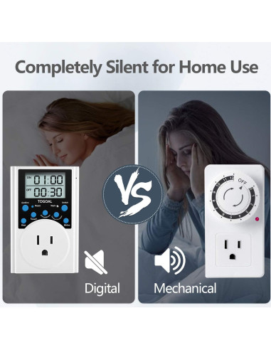 Temporizador Digital TOGOAL T319 con 3 Programas Diarios 1800W