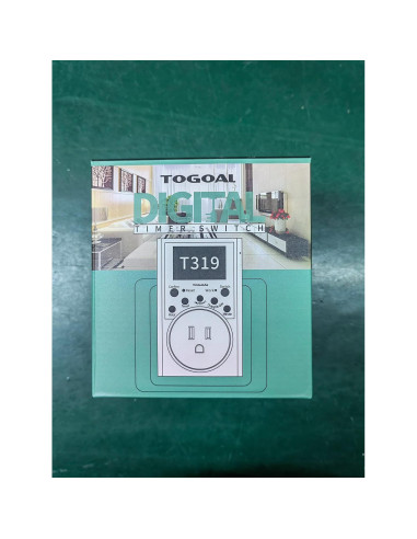 Temporizador Digital TOGOAL T319 con 3 Programas Diarios 1800W