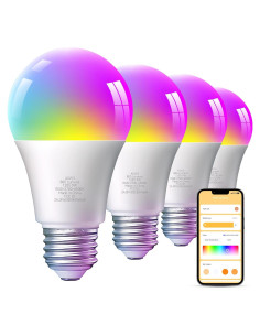 Bombillas Inteligentes TJOY 4 Pack LED RGB 9W Alexa Google