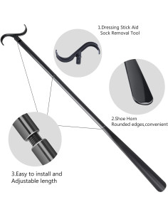 Bastón de Vestir Ajustable con Cuchara para Zapatos JJDPARTS 83 cm 2
