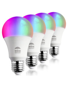 Bombillas LED Inteligentes WBM RGBW E26 9.5W 4 Unidades
