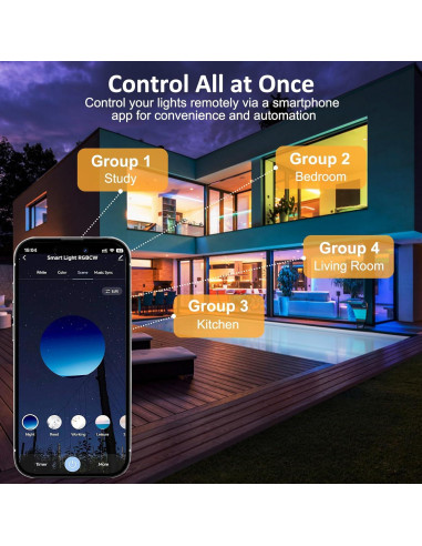 Downlight LED empotrado inteligente inShareplus 5W RGB 6 unidades