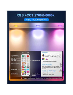 Iluminación Empotrada LED 13W VARICART RGB+5CCT E26 12 Pzas 2