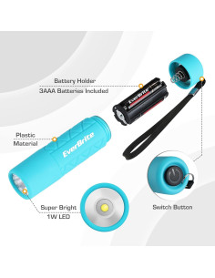 Conjunto de 6 Linternas Mini EverBrite LED 1W Multicolores 2