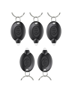 Paquete de 5 Linternas LED de Llavero Uniclife - Carcasa Negra