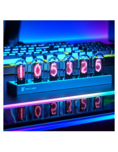 Reloj Digital Nixie WQV con Pantalla IPS RGB 1.14"