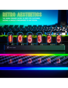 Reloj Digital Nixie WQV con Pantalla IPS RGB 1.14" 2