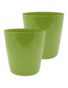 Maceta Redonda Autorriego HC Companies 25.4 cm Aguacate Brillante - Paquete de 2