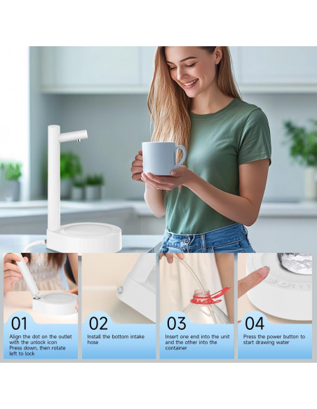 Dispensador de Agua Eléctrico Mottinhill 5 Galones Blanco Dispensador de Agua Eléctrico Mottinhill 5 Galones Blanco