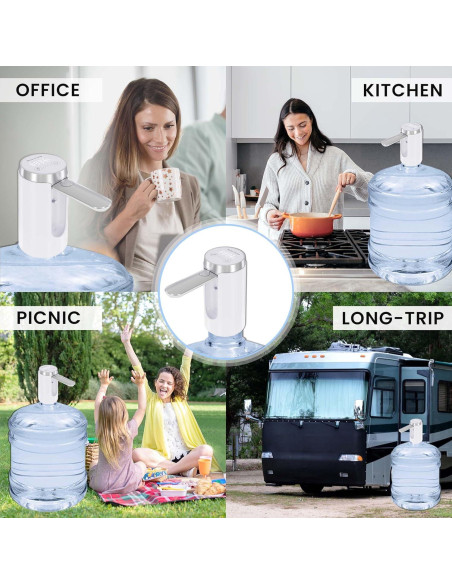 Dispensador de Agua Eléctrico UNNEES 5 Galones con Pantalla LED