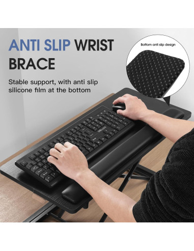 Soporte de Teclado y Ratón Ergonómico RQUOIRE Ajustable 5 Niveles