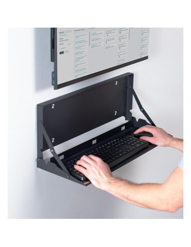 Bandeja de Teclado Plegable VIVO Montada en Pared 60x20 cm