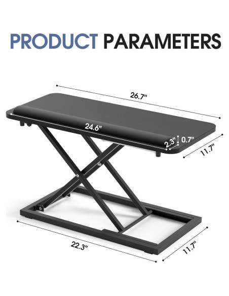 Soporte de Teclado y Ratón Ergonómico RQUOIRE Ajustable 5 Niveles