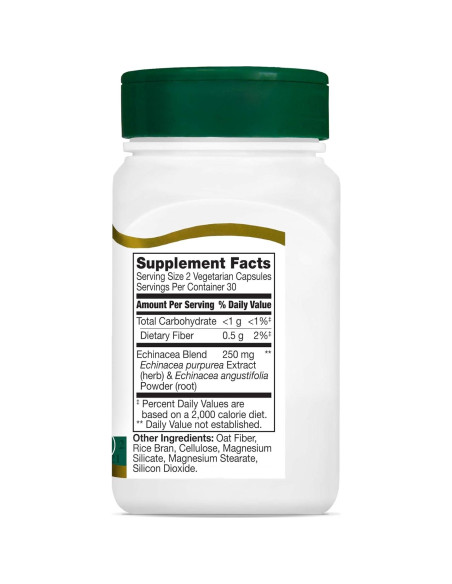 Extracto de Equinácea Siglo 21 Cápsulas Veganas 60 Unidades Extracto de Equinácea Siglo 21 Cápsulas Veganas 60 Unidades
