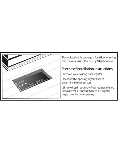 Rejilla de Piso Decor Grates FS410-WH 10x25 cm Blanco