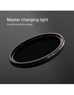 Filtro de Lente ND Variable Urth ND2-400 37mm 1-8.6 Stops 2