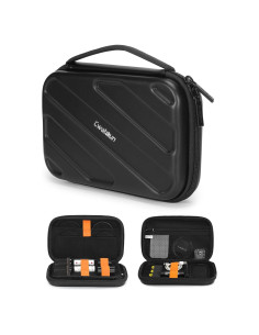 Cwatcun Funda de Accesorios de Cámara Dura Negra 24.77x16.83cm