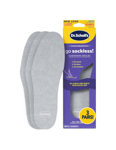 Plantillas Acolchadas Dr Scholl's Go Sockless! Unisex 3 Pares