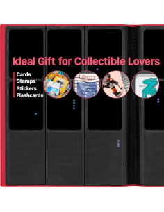 Carpeta de Tarjetas de Comercio Fafacy 360 Tarjetas Rojo 2